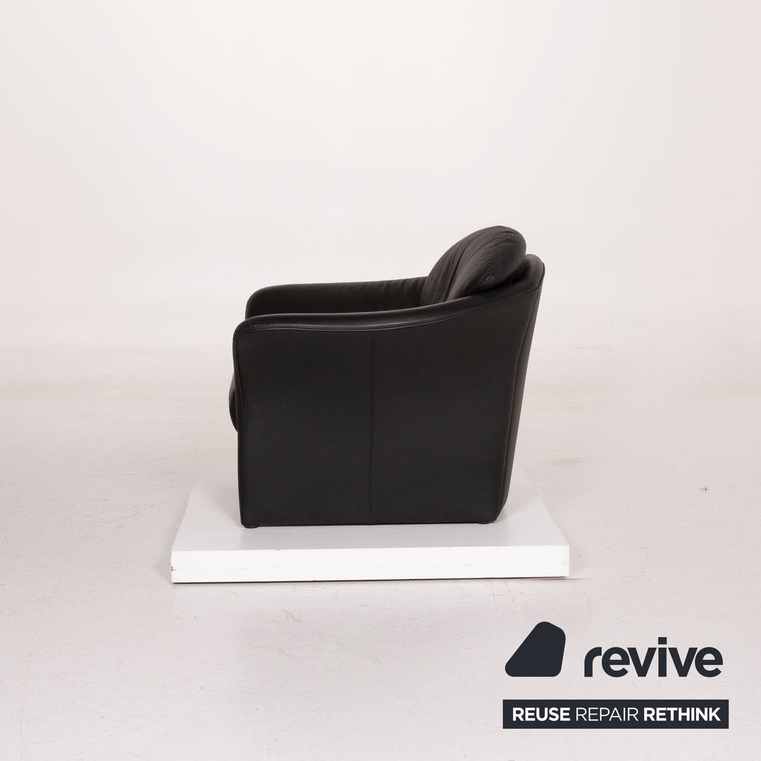 Brühl Boa Leder Sessel Schwarz #15247