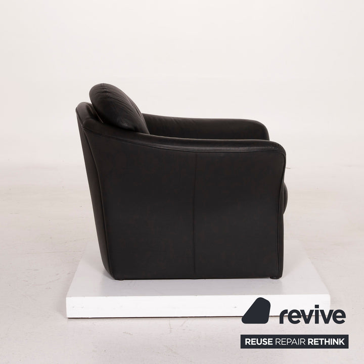 Brühl Boa Leder Sessel Schwarz #15247