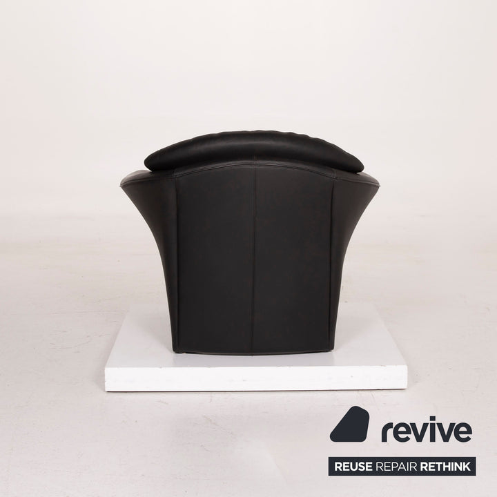 Brühl Boa Leder Sessel Schwarz #15247