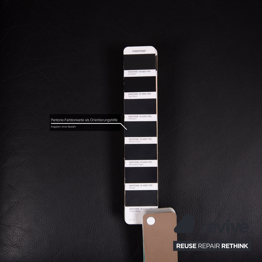 Brühl Boa Leder Sofa Schwarz Zweisitzer #14862