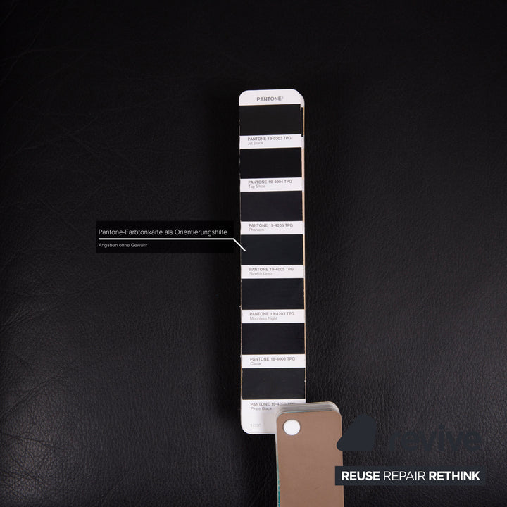 Brühl Boa Leder Sofa Schwarz Zweisitzer #14862