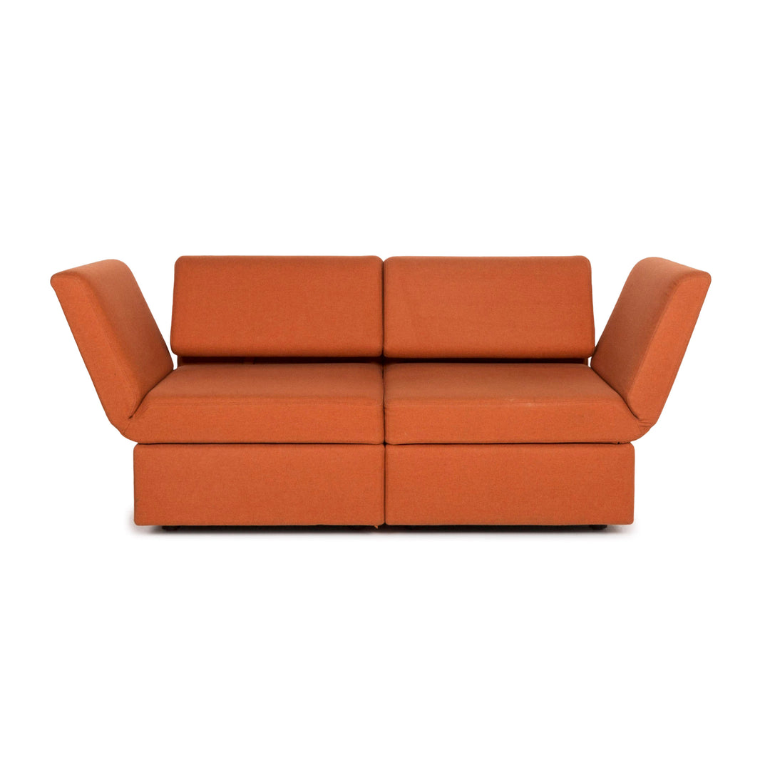 Brühl & Sippold Brühl Clip Stoff Sofa Orange Zweisitzer Funktion Relaxfunktion Variabel #12542