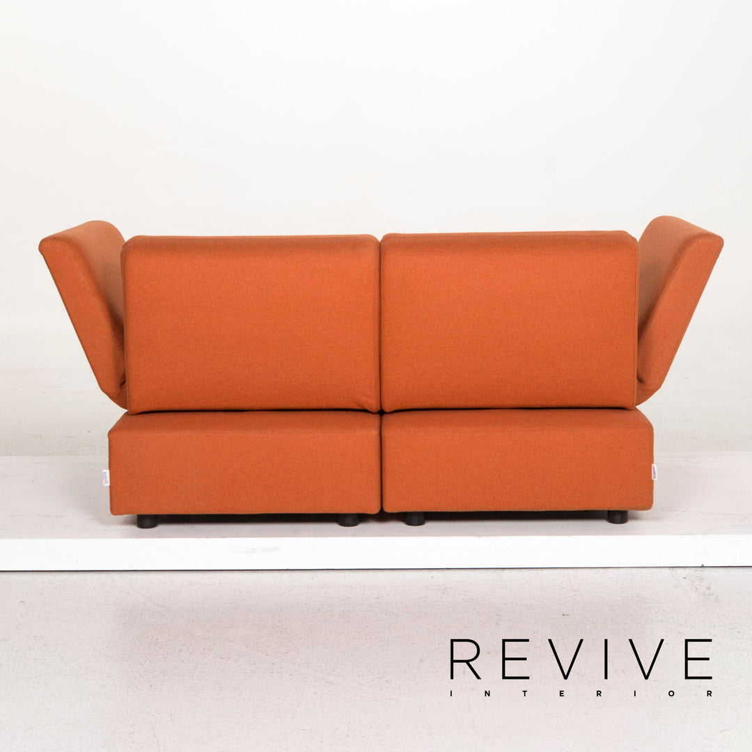 Brühl & Sippold Brühl Clip Stoff Sofa Orange Zweisitzer Funktion Relaxfunktion Variabel #12542
