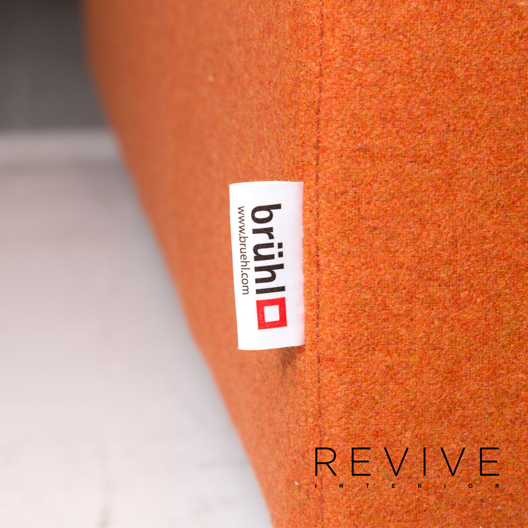 Brühl & Sippold Brühl Clip Stoff Sofa Orange Zweisitzer Funktion Relaxfunktion Variabel #12542