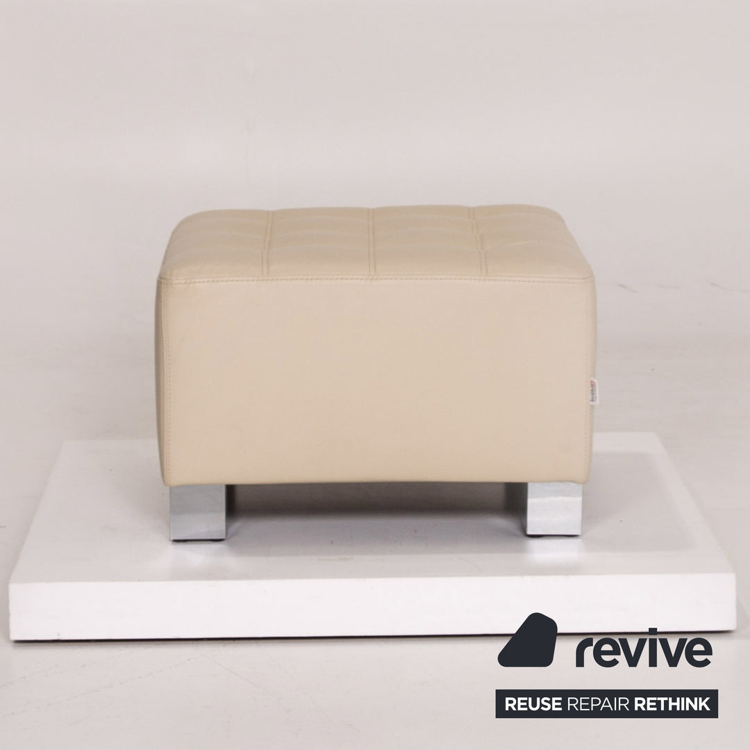 Brühl & Sippold Carée Leder Hocker Creme #14195
