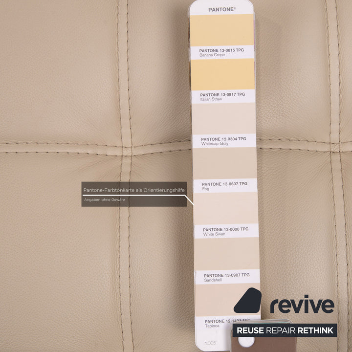 Brühl & Sippold Carée Leder Hocker Creme #14195