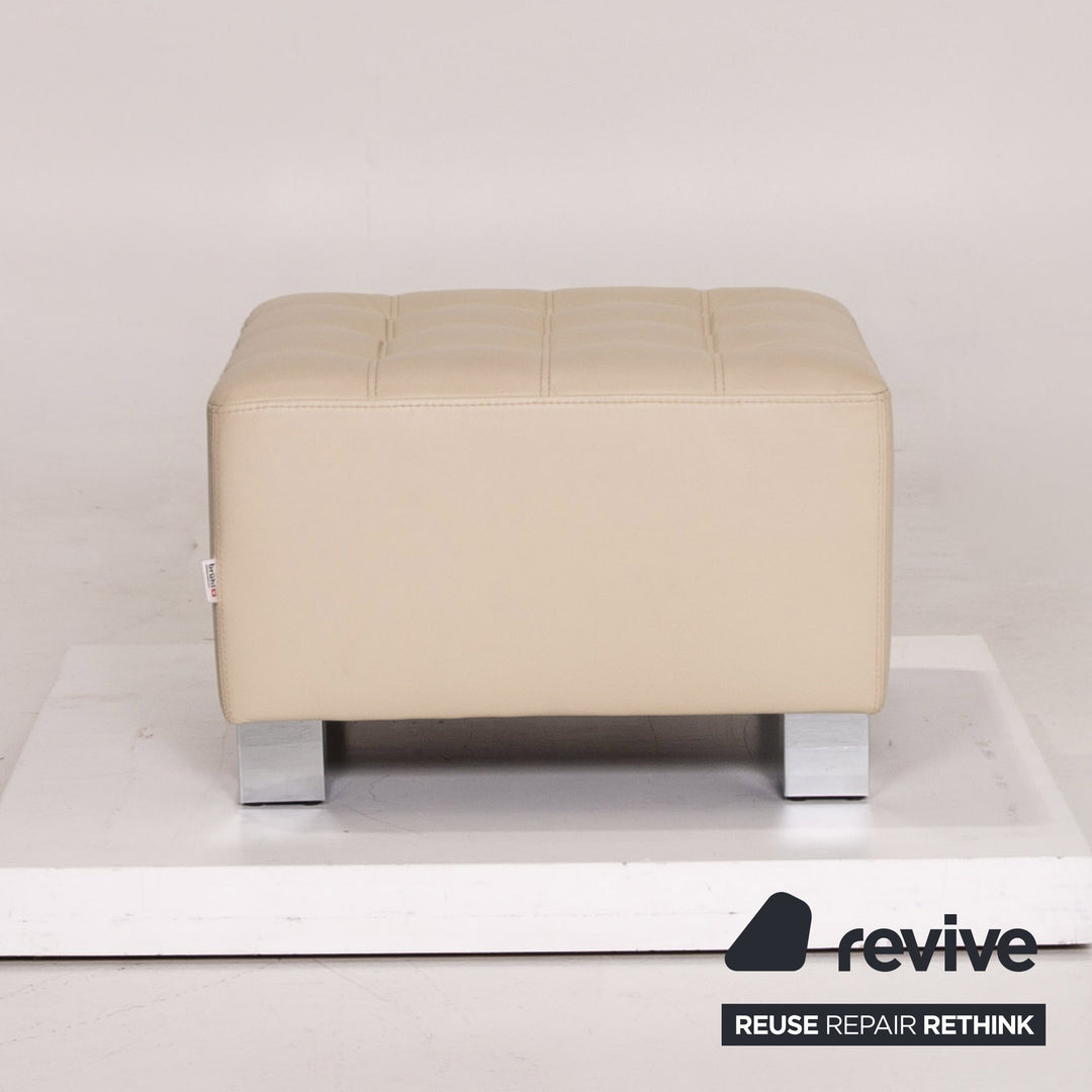 Brühl & Sippold Carée Leder Hocker Creme #14195