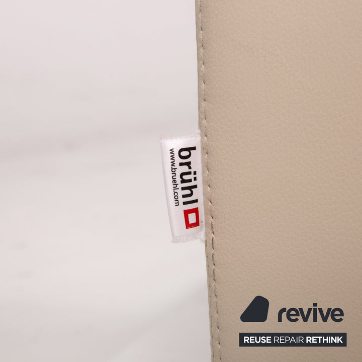 Brühl & Sippold Carée Leder Hocker Creme #14195