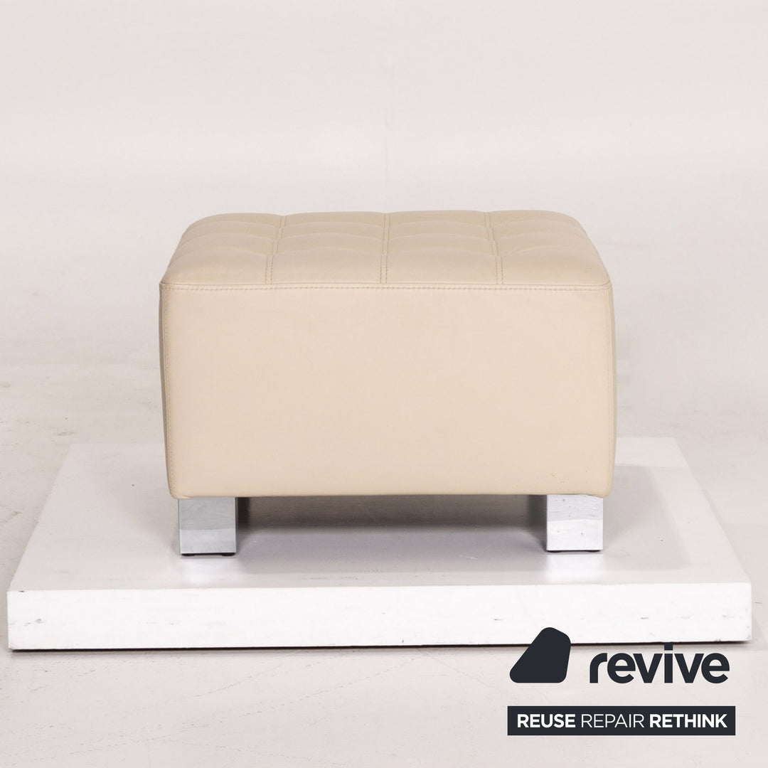 Brühl & Sippold Carée Leder Hocker Creme #14195