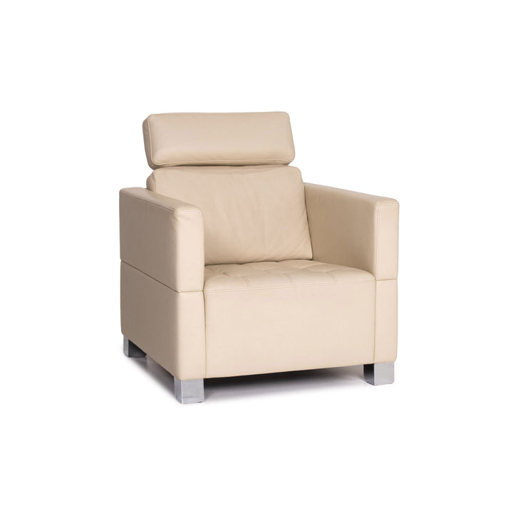 Brühl & Sippold Carée Leder Sessel Creme #14194