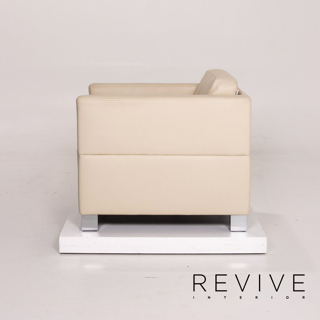 Brühl & Sippold Carée Leder Sessel Creme #14194