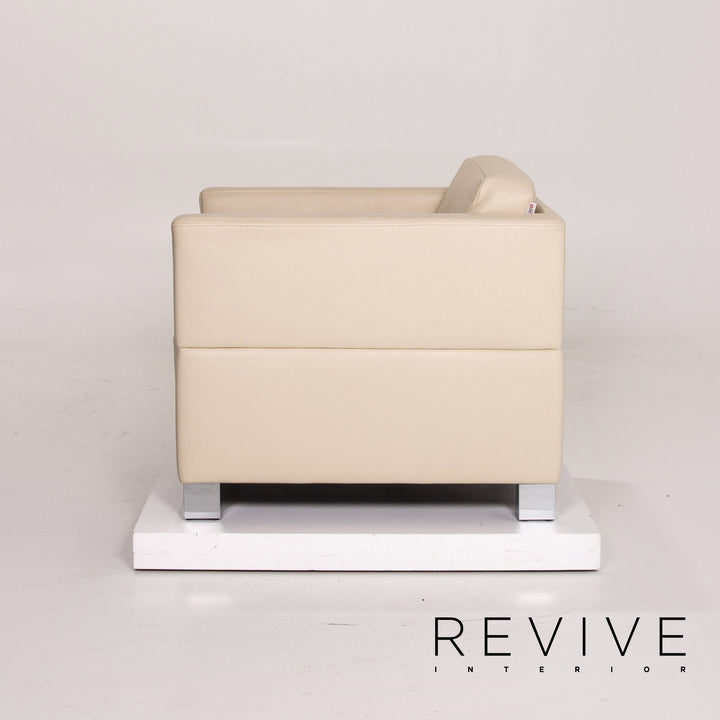 Brühl & Sippold Carée Leder Sessel Creme #14194