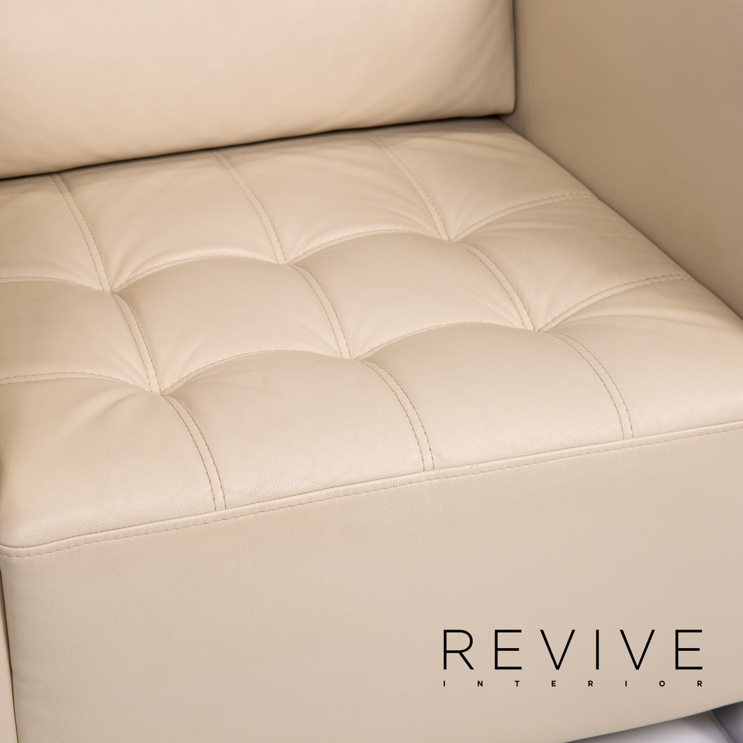 Brühl & Sippold Carée Leder Sessel Creme #14194