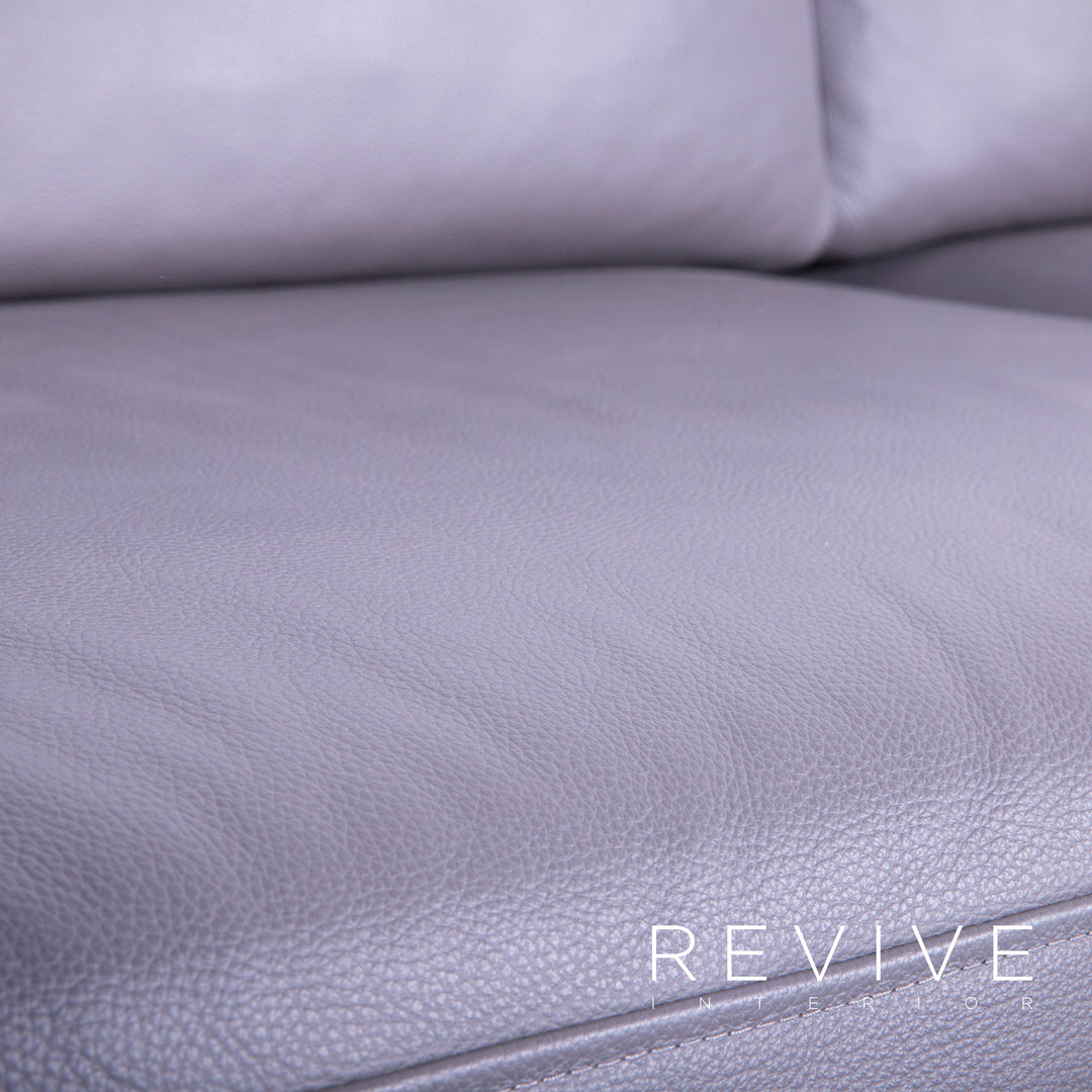 Brühl Carousel Designer Leder Sofa Garnitur, Dreisitzer, Sessel, Hocker #5447