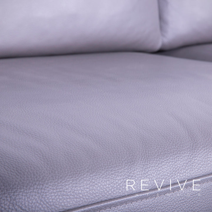 Brühl Carousel Designer Leder Sofa Garnitur, Dreisitzer, Sessel, Hocker #5447