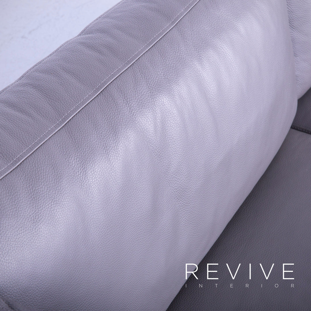 Brühl Carousel Designer Leder Sofa Garnitur, Dreisitzer, Sessel, Hocker #5447