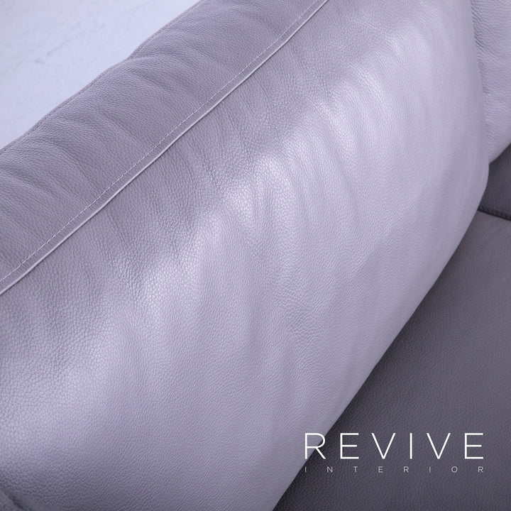 Brühl Carousel Designer Leder Sofa Garnitur, Dreisitzer, Sessel, Hocker #5447