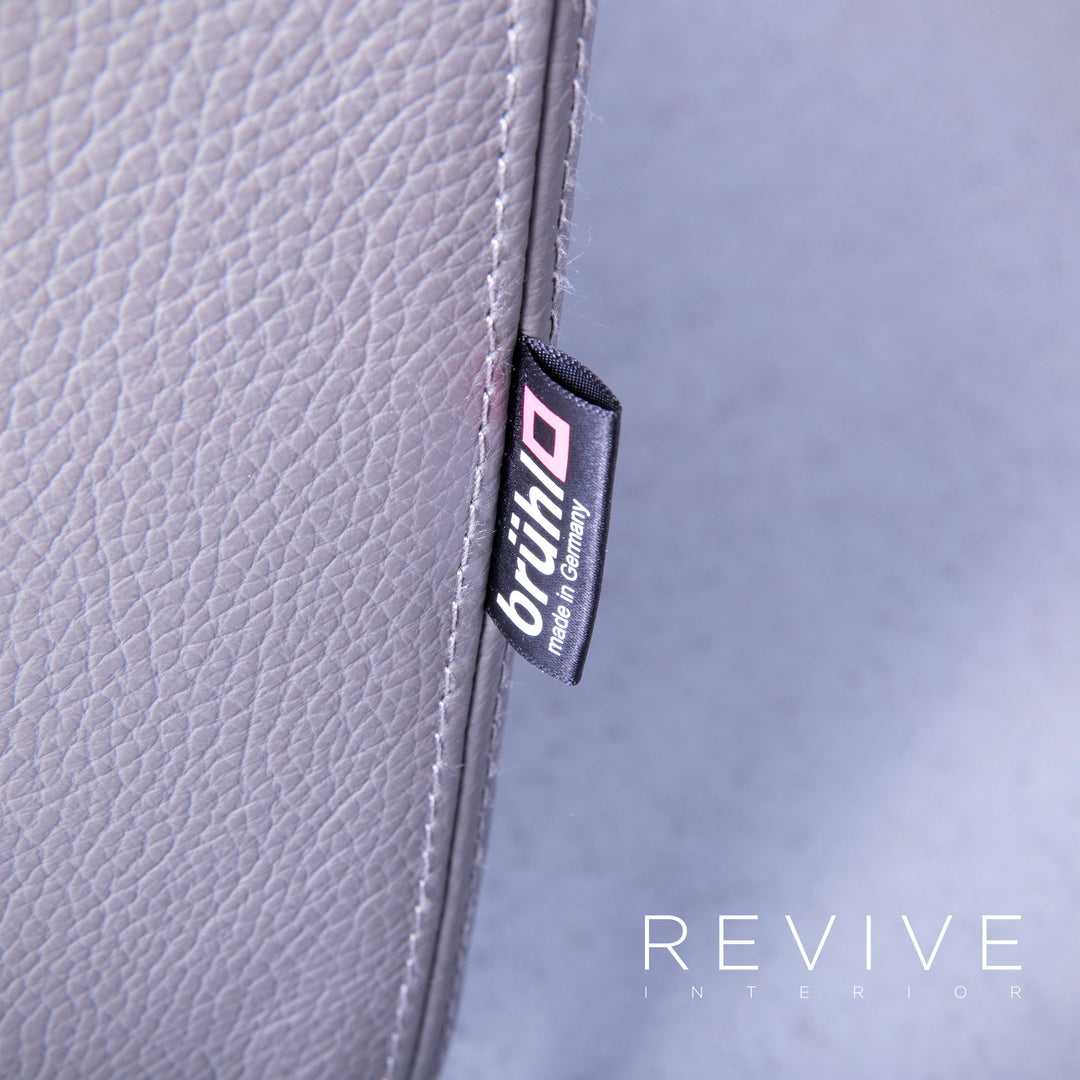 Brühl Carousel Designer Leder Sofa Garnitur, Dreisitzer, Sessel, Hocker #5447