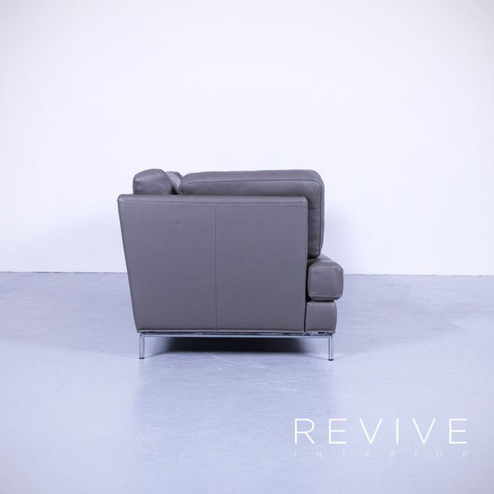 Brühl Carousel Designer Leder Sofa Garnitur, Dreisitzer, Sessel, Hocker #5447