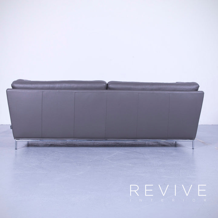 Brühl Carousel Designer Leder Sofa Garnitur, Dreisitzer, Sessel, Hocker #5447