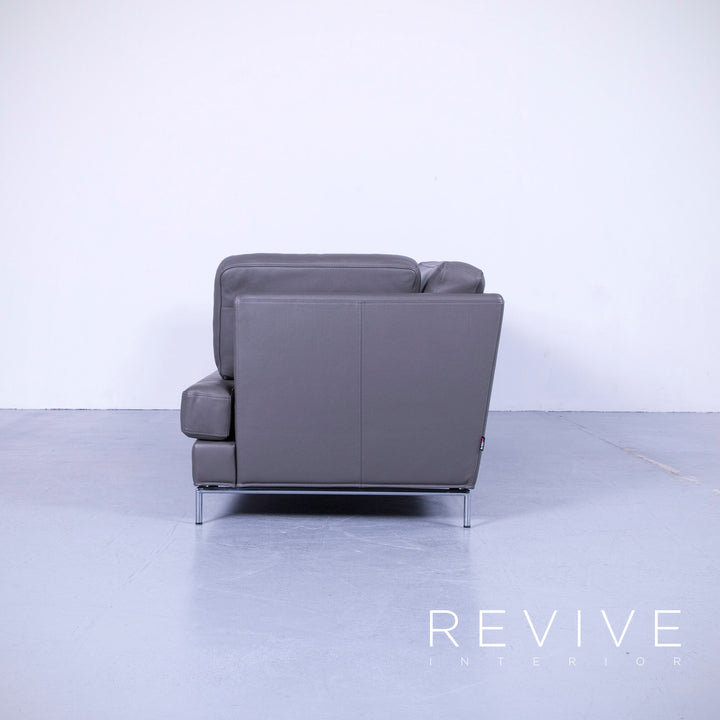 Brühl Carousel Designer Leder Sofa Garnitur, Dreisitzer, Sessel, Hocker #5447