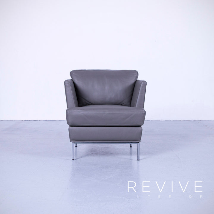 Brühl Carousel Designer Leder Sofa Garnitur, Dreisitzer, Sessel, Hocker #5447