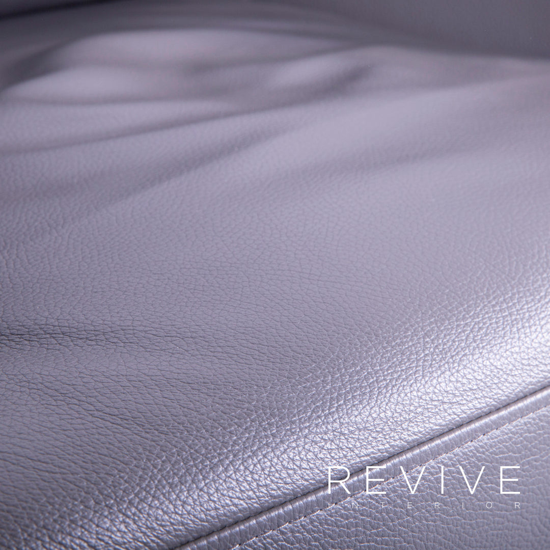 Brühl Carousel Designer Leder Sofa Garnitur, Dreisitzer, Sessel, Hocker #5447