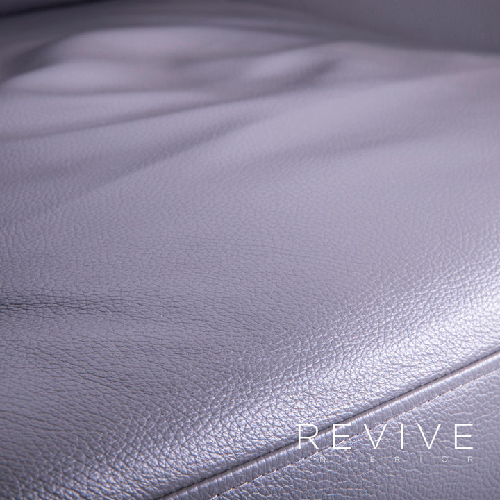 Brühl Carousel Designer Leder Sofa Garnitur, Dreisitzer, Sessel, Hocker #5447