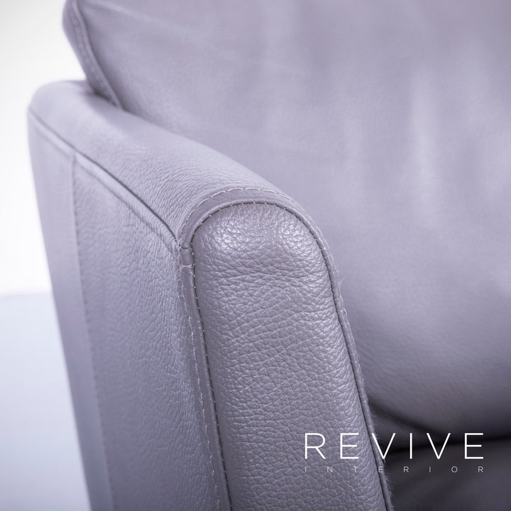 Brühl Carousel Designer Leder Sofa Garnitur, Dreisitzer, Sessel, Hocker #5447