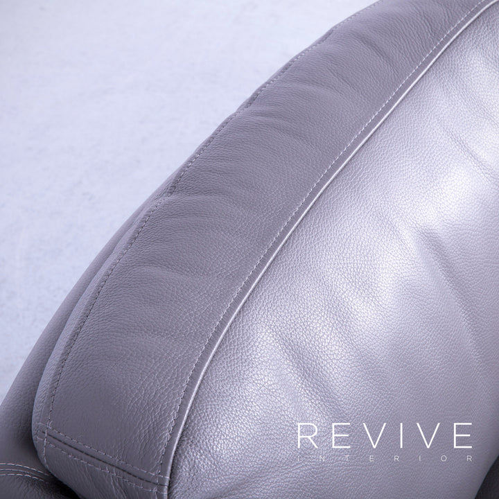 Brühl Carousel Designer Leder Sofa Garnitur, Dreisitzer, Sessel, Hocker #5447