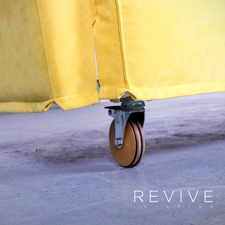 Brühl Carousel Designer Stoff Sofa Gelb Dreisitzer Couch #5273