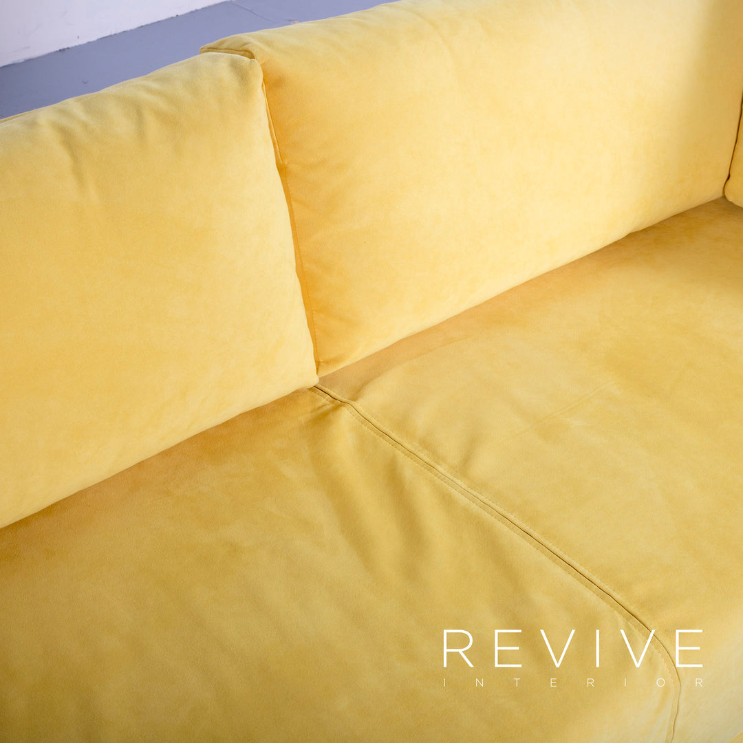 Brühl Carousel Designer Stoff Sofa Gelb Dreisitzer Couch #5273