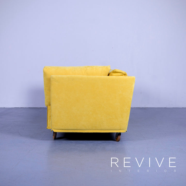 Brühl Carousel Designer Stoff Sofa Gelb Dreisitzer Couch #5273
