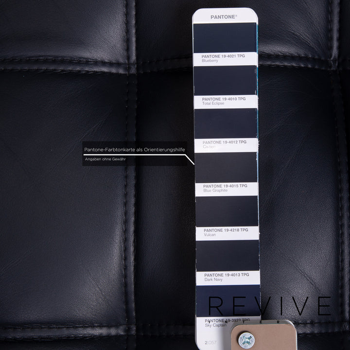 Brühl & Sippold Carrée Leder Sessel Dunkelblau Blau #14196