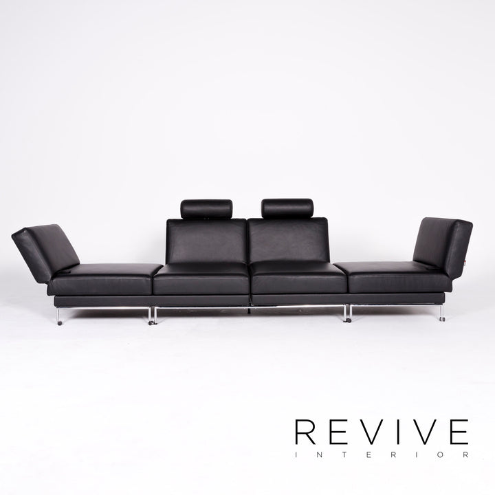 Brühl Cinema Designer Leder Ecksofa Schwarz Echtleder Sofa Couch Schlafsofa Funktion Schlafcouch #8362