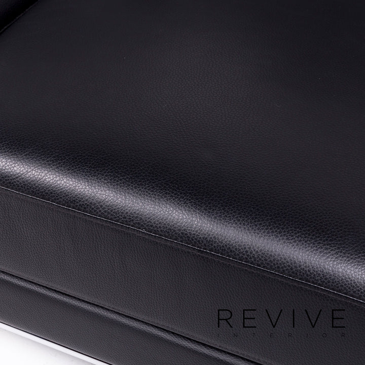 Brühl Cinema Designer Leder Ecksofa Schwarz Echtleder Sofa Couch Schlafsofa Funktion Schlafcouch #8362