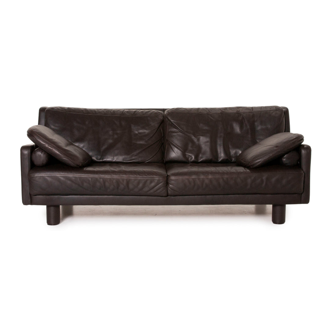 Brühl & Sippold Classic 3 Leder Sofa Braun Dunkelbraun Dreisitzer Couch #15634