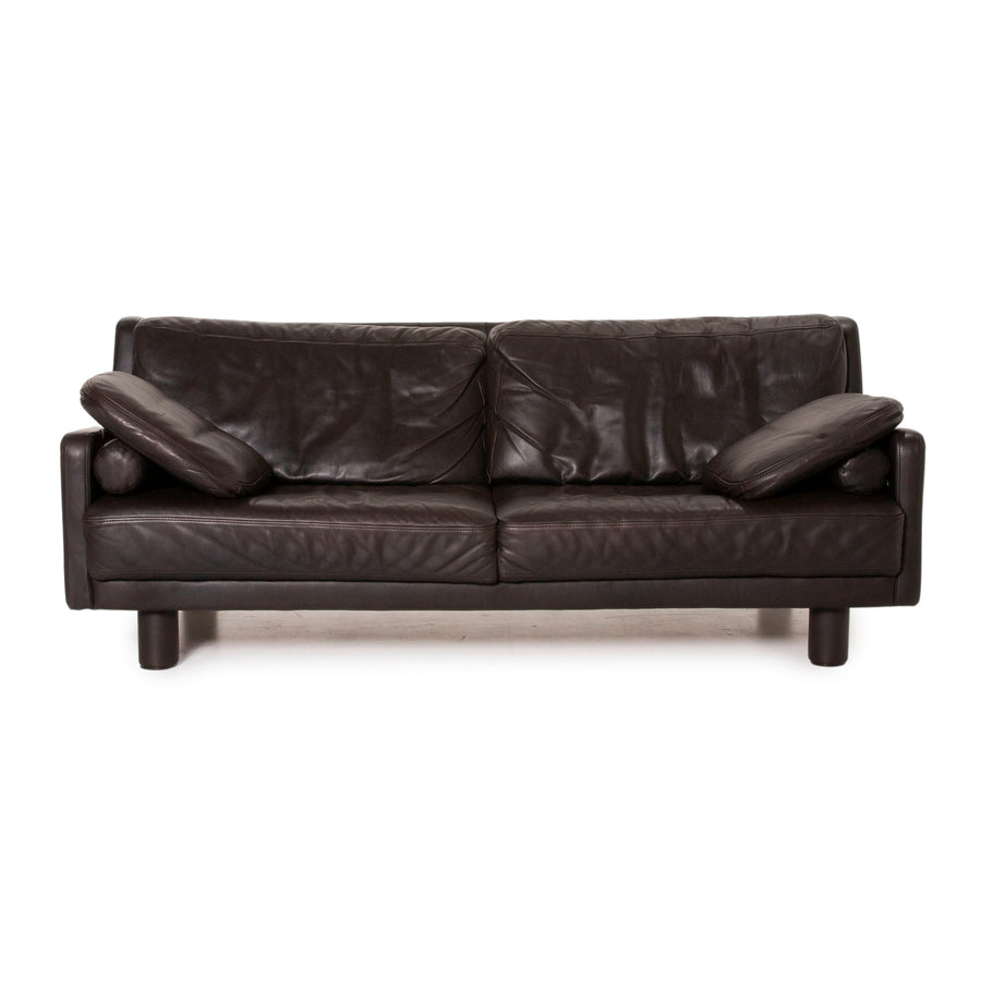 Brühl & Sippold Classic 3 Leder Sofa Braun Dunkelbraun Dreisitzer Couch #15634