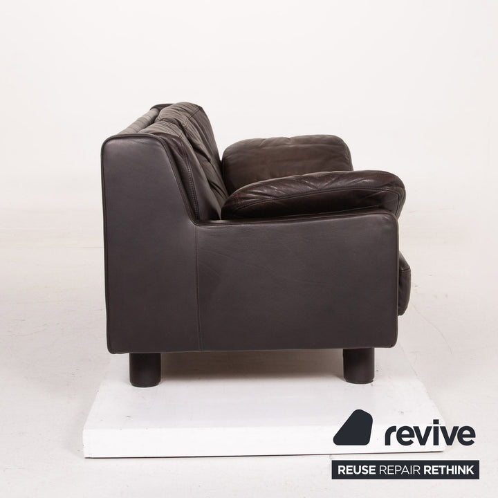 Brühl & Sippold Classic 3 Leder Sofa Braun Dunkelbraun Dreisitzer Couch #15634