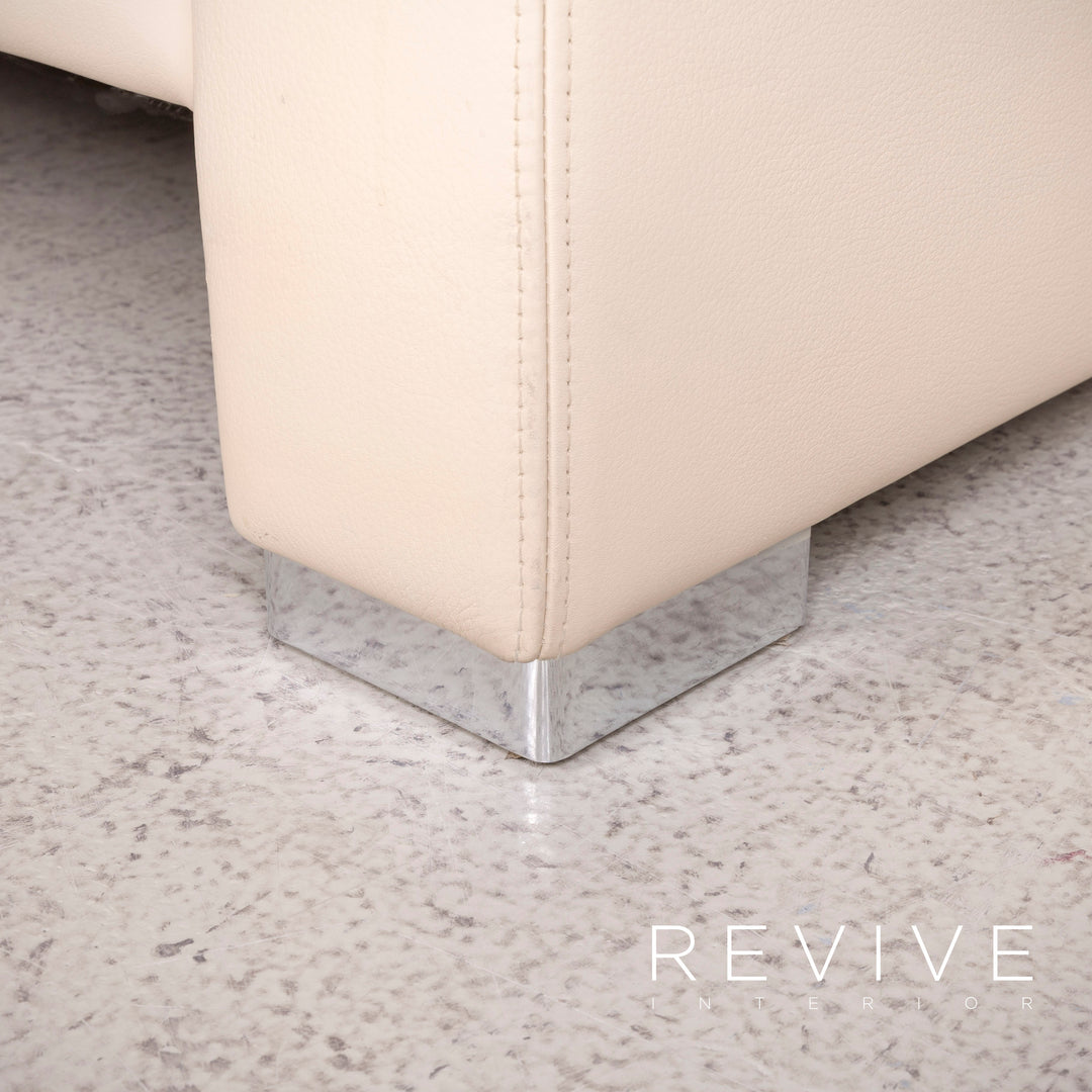 Brühl & Sippold designer leather armchair beige genuine leather #8457