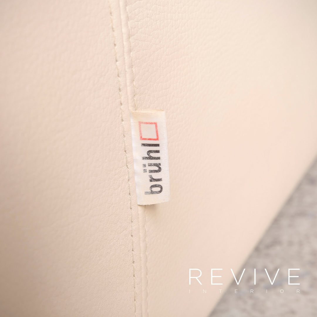 Brühl & Sippold designer leather armchair beige genuine leather #8457