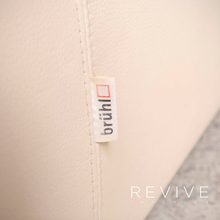 Brühl & Sippold designer leather armchair beige genuine leather #8457