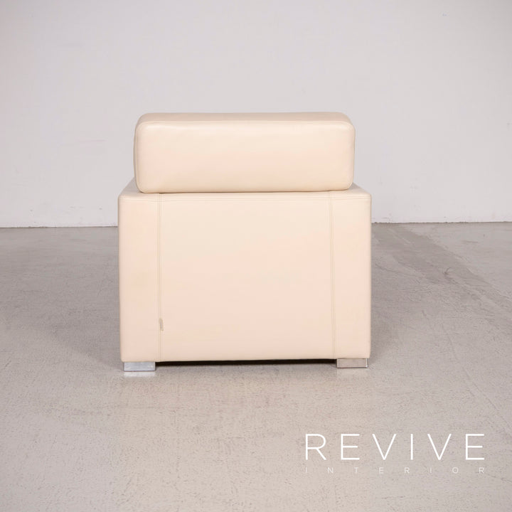 Brühl & Sippold designer leather armchair beige genuine leather #8457