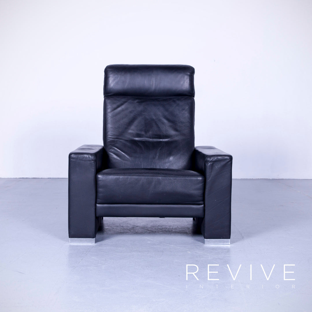 Brühl Alba Leder Ecksofa Schwarz Echtleder Couch #4958