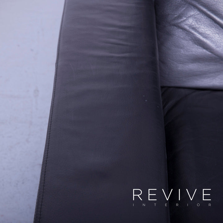 Brühl Alba Leder Ecksofa Schwarz Echtleder Couch #4958