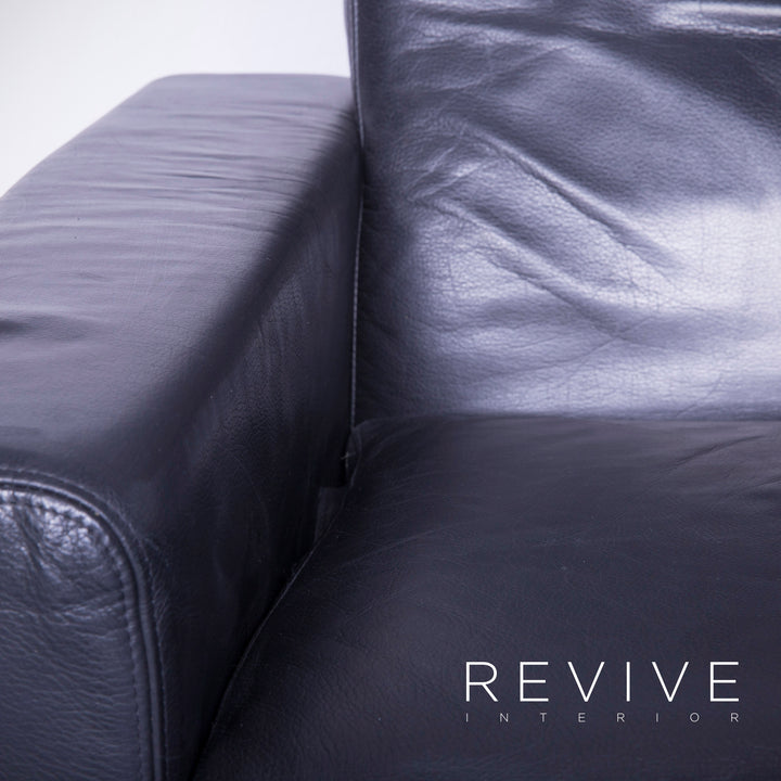 Brühl Alba Leder Ecksofa Schwarz Echtleder Couch #4958