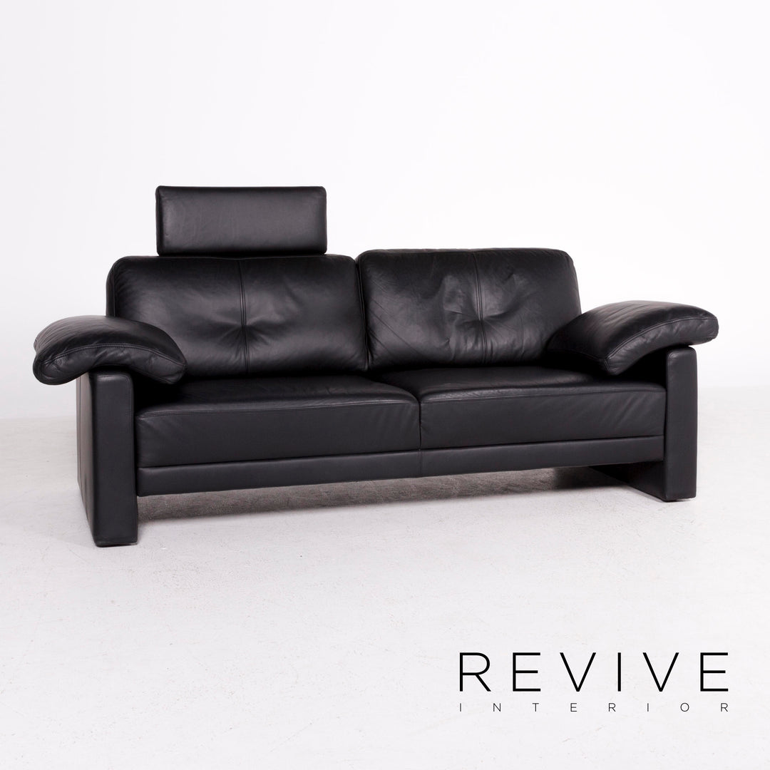 Brühl Designer Leder Sofa Hocker Garnitur Echtleder Dreisitzer Zweisitzer Couch #8660