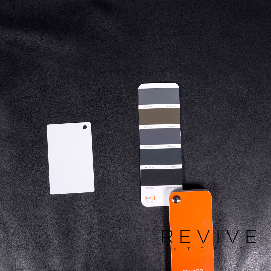 Brühl Leder Sofa Schwarz Echtleder Dreisitzer Couch #8447