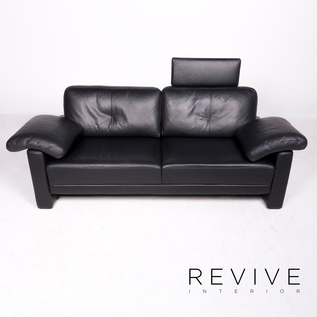 Brühl Designer Leder Sofa Hocker Garnitur Echtleder Dreisitzer Zweisitzer Couch #8660