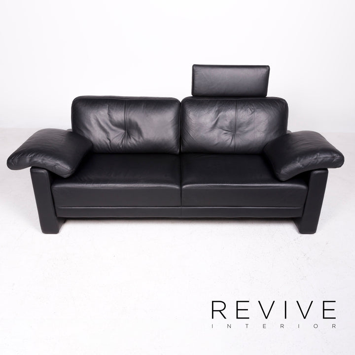 Brühl Designer Leder Sofa Hocker Garnitur Echtleder Dreisitzer Zweisitzer Couch #8660